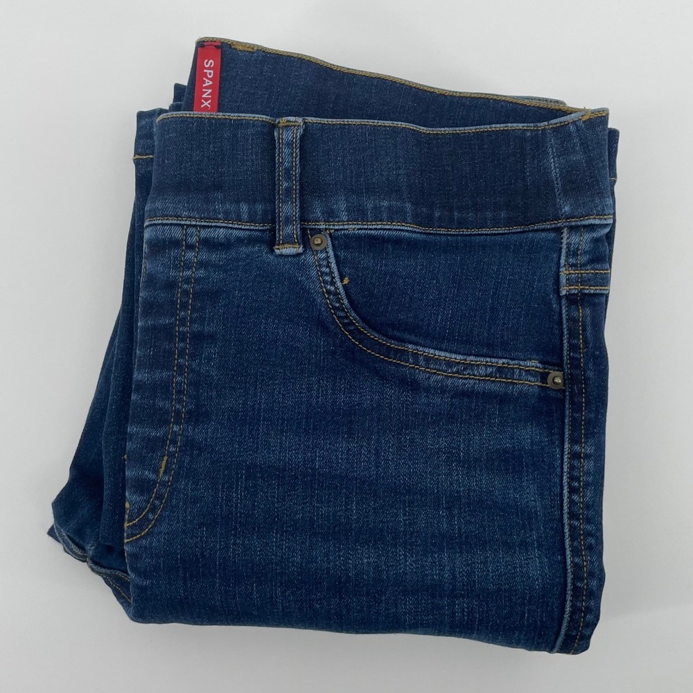 Spanx Flare Jeans Vintage Indigo Pull On High Rise Denim 20327R Women's Medium